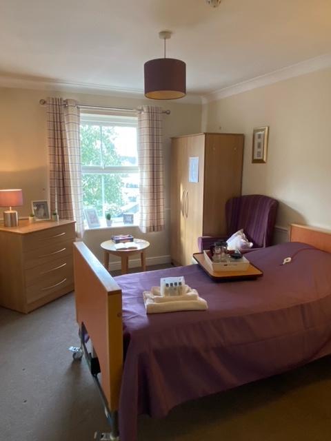 bedroom at dovedale court care home